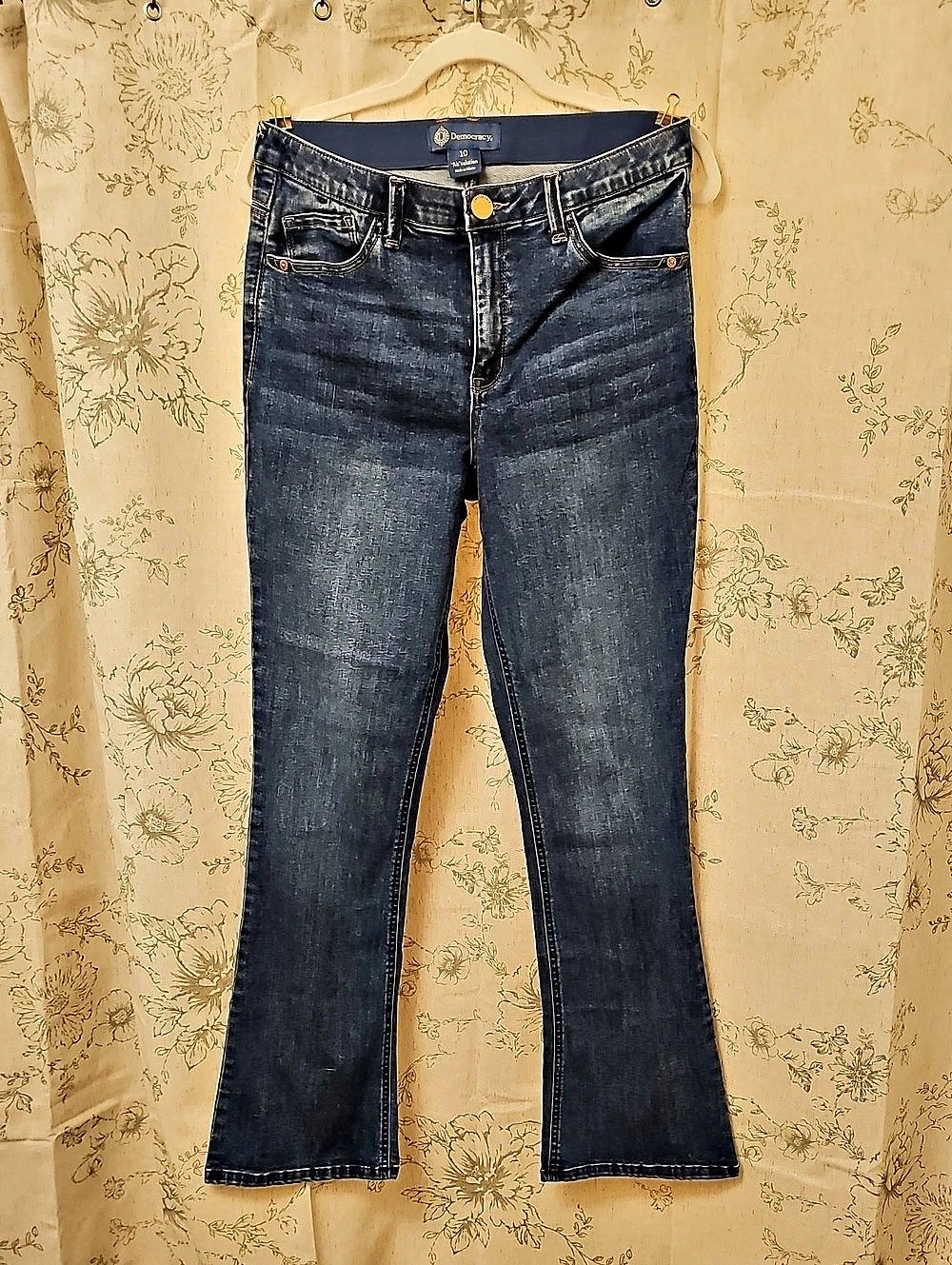 Democracy "Ab"solution Itty Bitty Boot Jeans Blue Waist 10